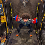 Mon fils adore faire du sport avec moi, il ne lâche plus ses haltères !